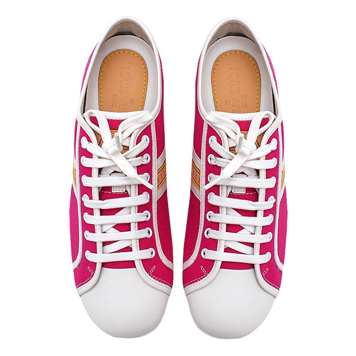 Louis Vuitton - Pink&White Canvas Vintage Sneakers 37